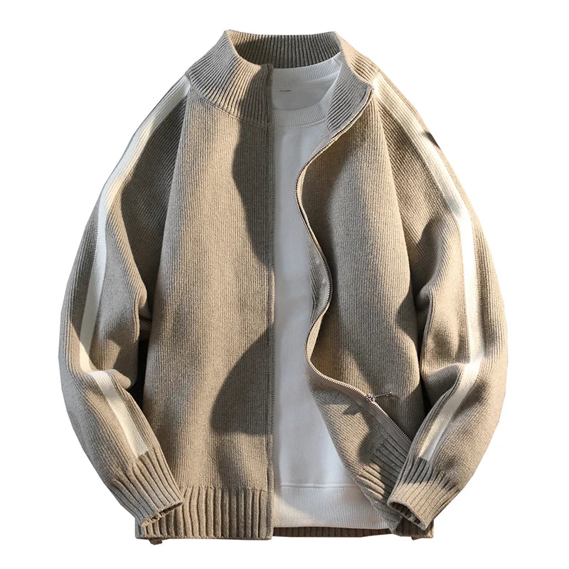 Trendy Men's Fashion Cardigan Sweater Jacket Stylish Acrylic Blend Cardigan for Fall and Winter Comfortable and Warm Men's Top