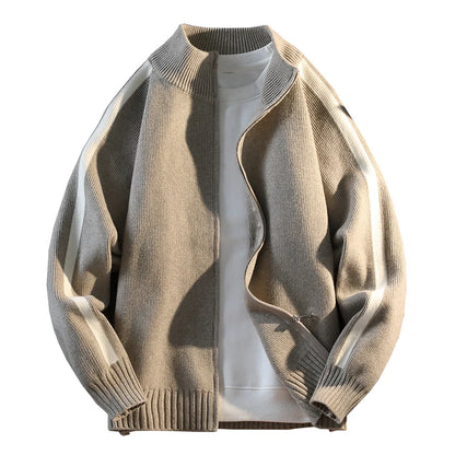 Trendy Men's Fashion Cardigan Sweater Jacket Stylish Acrylic Blend Cardigan for Fall and Winter Comfortable and Warm Men's Top
