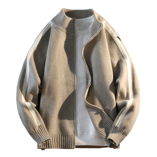 Trendy Men's Fashion Cardigan Sweater Jacket Stylish Acrylic Blend Cardigan for Fall and Winter Comfortable and Warm Men's Top