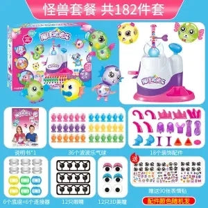 DIY Fun Balloon Inflator oonies Creative Handicraft Inflating Machine for Boys Girls Assembled Bobo Sticky Toys anti-stress toy