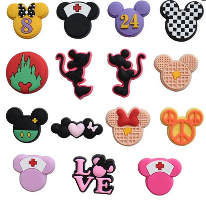 8-100pcs Girl's Hairband Balloon Cookie Shoe Charms for Sandals, Shoe Decoration Accessories Shoe Pins Great Gift for Men Women