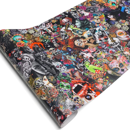 Graffiti Camo Film Waterproof Self-adhesive Vehicle Decoration Wrap Foil Car Body Films Exterior Car Stickers Motorcycles Vinyl