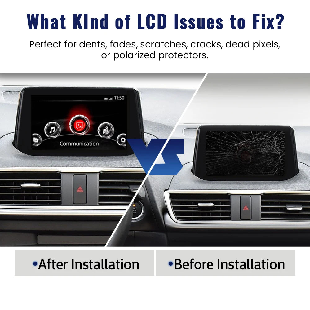 B61A611J0 7 inch Touch Screen Digitizer For MAZDA 3 Axela 2017-2018 Navigation Display Car Accessories B61A-61-1J0A