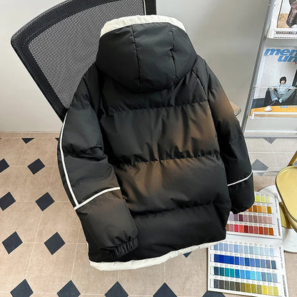 2025 Winter new style Men's Thicken Warm fashion Parka Jackets  Men's Casual Coats Hooded Windbreak Cotton Padded Down Jacket