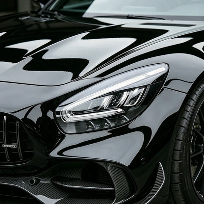 Glossy Black Self-adhesive Vinyl Sticker Circular Film Auto DIY Decal Bubble Free Air Free Car Body Styling Decor Accessories