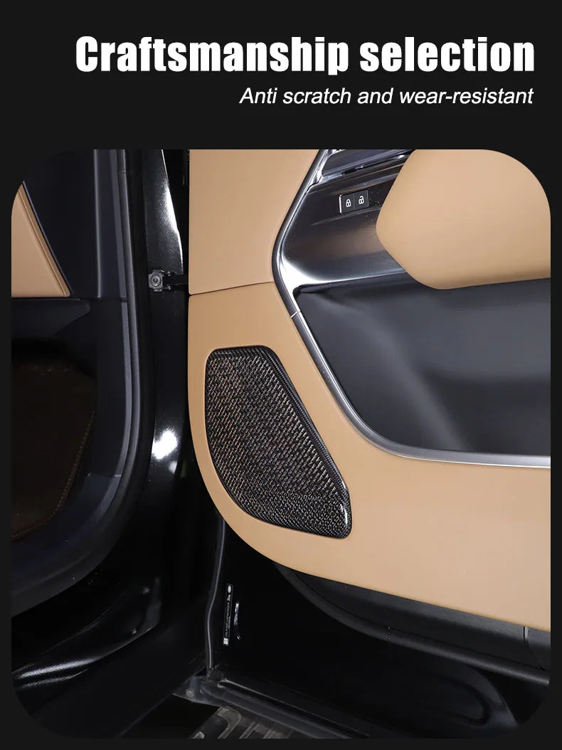 cheya Real Carbon Fiber Car Center Control Panel, Car Inner Door Panel for Land Rover Range Rover Vogue L460 2024+ Accessories
