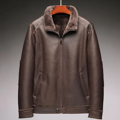 AYUNSUE Natural Real Sheepskin Fur Coat 2024 Winter Jacket Mens Fur Jackets Coats Fashion Genuine Leather Jacket Men Clothing