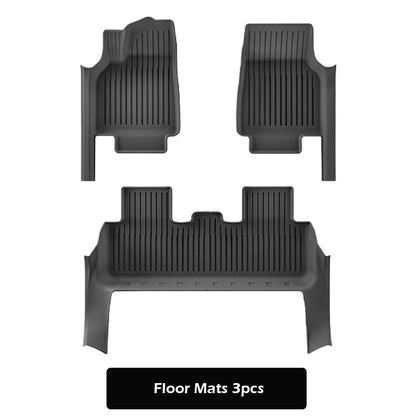 For Tesla Model Y Juniper 2025 2026 Floor Mats with Door Sill Protector LHD RHD All Weather Trunk Mats Foot Liner Backrest Mats