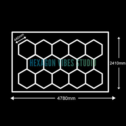 Garage Hexagon LED Light 50000H 6500K Ultra Bright for Home Gym Barbershop Car Detailing Bar Basement Workshop Ceiling Lighting