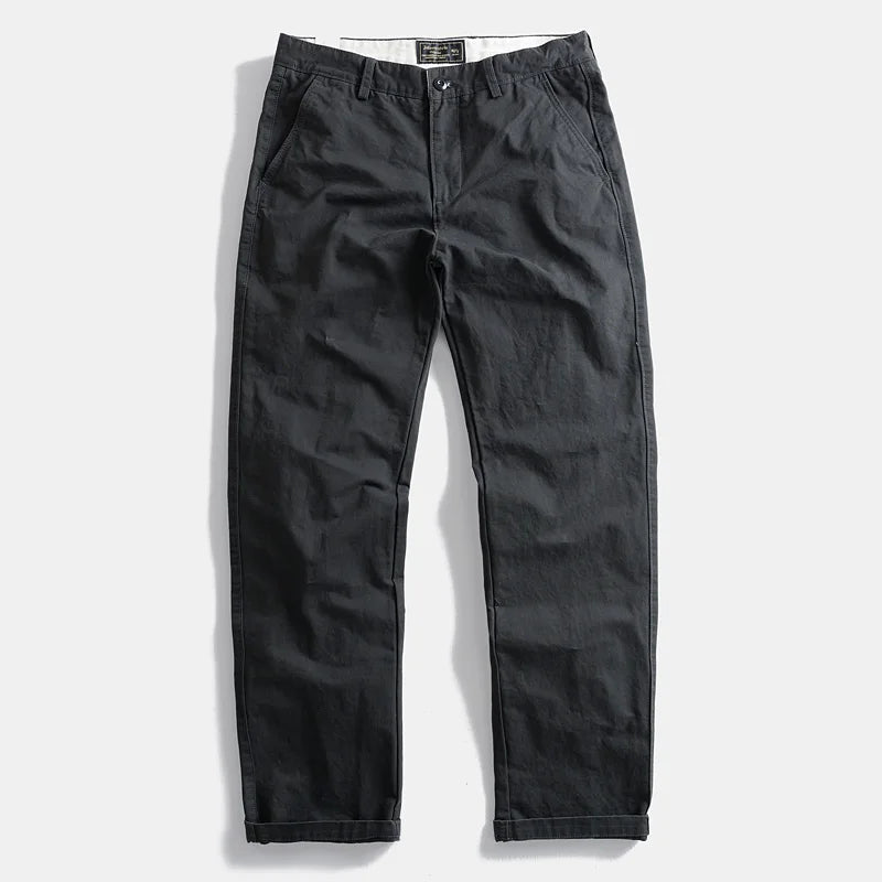 Heavyweight Thick Japanese Retro Pure Cotton Work Trousers Autumn Winter Men's Loose Casual Outdoor Straight Leg Pants Large ...