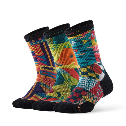 3 Pairs ZEALWOOD Athletic Running Socks Men's Women's Merino Wool Anti-blister Cushion Socks Hiking Environmental Protection