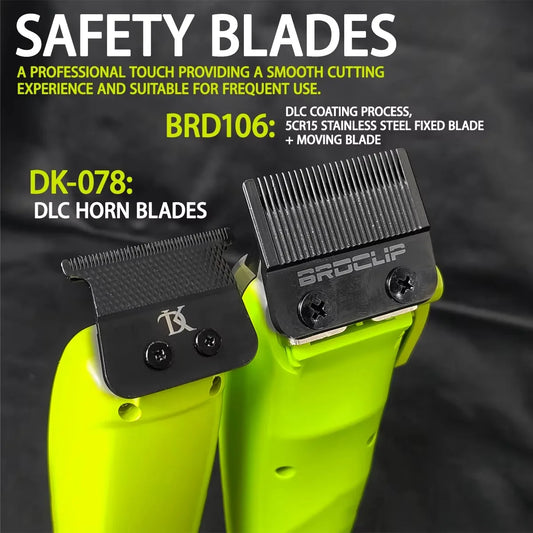 BRD106 078 Hair Clipper 7500RPM 7200RPM Hair Salon Trimmer DLC Blade with Charging Base Barber for Men New Professional BRDCLIP