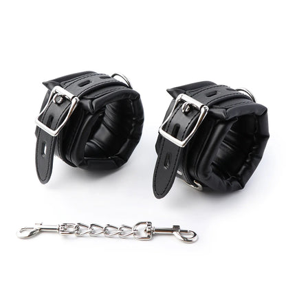 Bondage Kits Extendable Products Leather Restraint Set Handcuffs Ankle Cuffs Bdsm Toys For Couples Women 18 Adult Games