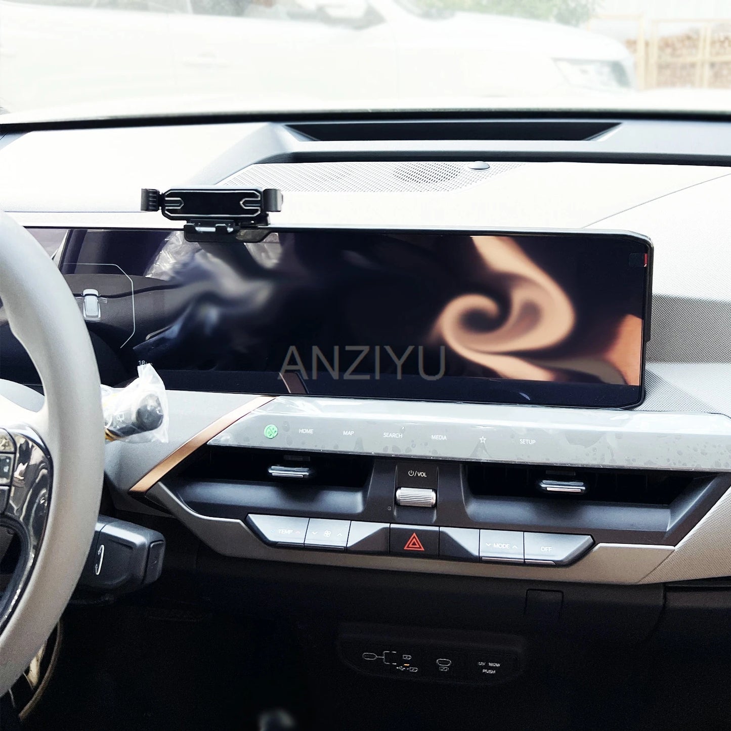 For KIA EV5 2024 2025 Car Phone Holder Screen Fixed Base Magnetic Car Mobile Phone Wireless Charging Stand Rotatable MagSafe