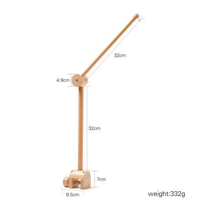 Baby Bed Bell Music Box Hanging Toys Wood Grain 360° Rotary Newborn Infant Crib Mobile Musical Box 0 12 Months Baby Rattles Toys
