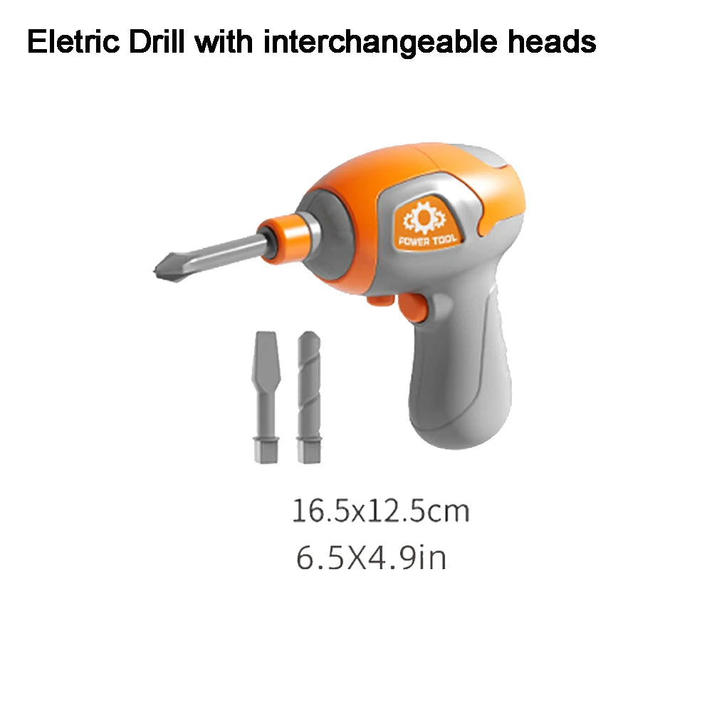 Kids Tool Set DIY Nut Assembly Puzzle Simulated Screwing Toolbox Early Educational Disassembly Repair Kit STEM Montessori Toys