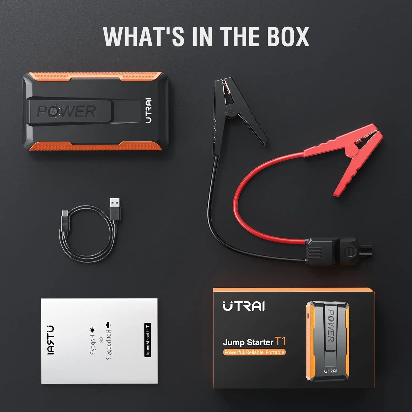UTRAI Auto Jump Starter 1400A Portable Power Bank Car Jump Starter Battery Starter For Car Emergency Booster Starting Device