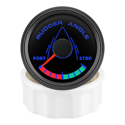 52MM Rudder Angle Indicator with 8 colors backlight Waterproof Rudder Position Gauge with Sensor 0-190ohm for Boat Yacht Marine