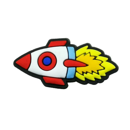 1/25PCS Space & Alien Theme Shoe Charms Set DIY Decorative Pins UFO Rocket Astronaut Clogs Accessories for Women Men Shoe Buckle