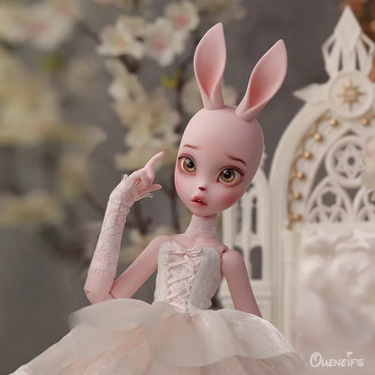 1/4 BJD Doll Kacey Upright And Floppy Ears  Cute Bunny Toys Pure Handicraft Art Ball Jointed Doll