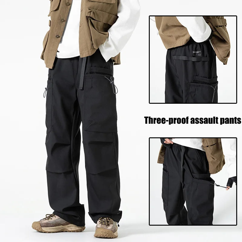 Men's Trousers Autumn Cargo Pant Camouflage Pants American Style Pants Windproof Waterproof Casual Outdoor Hiking Trousers Male