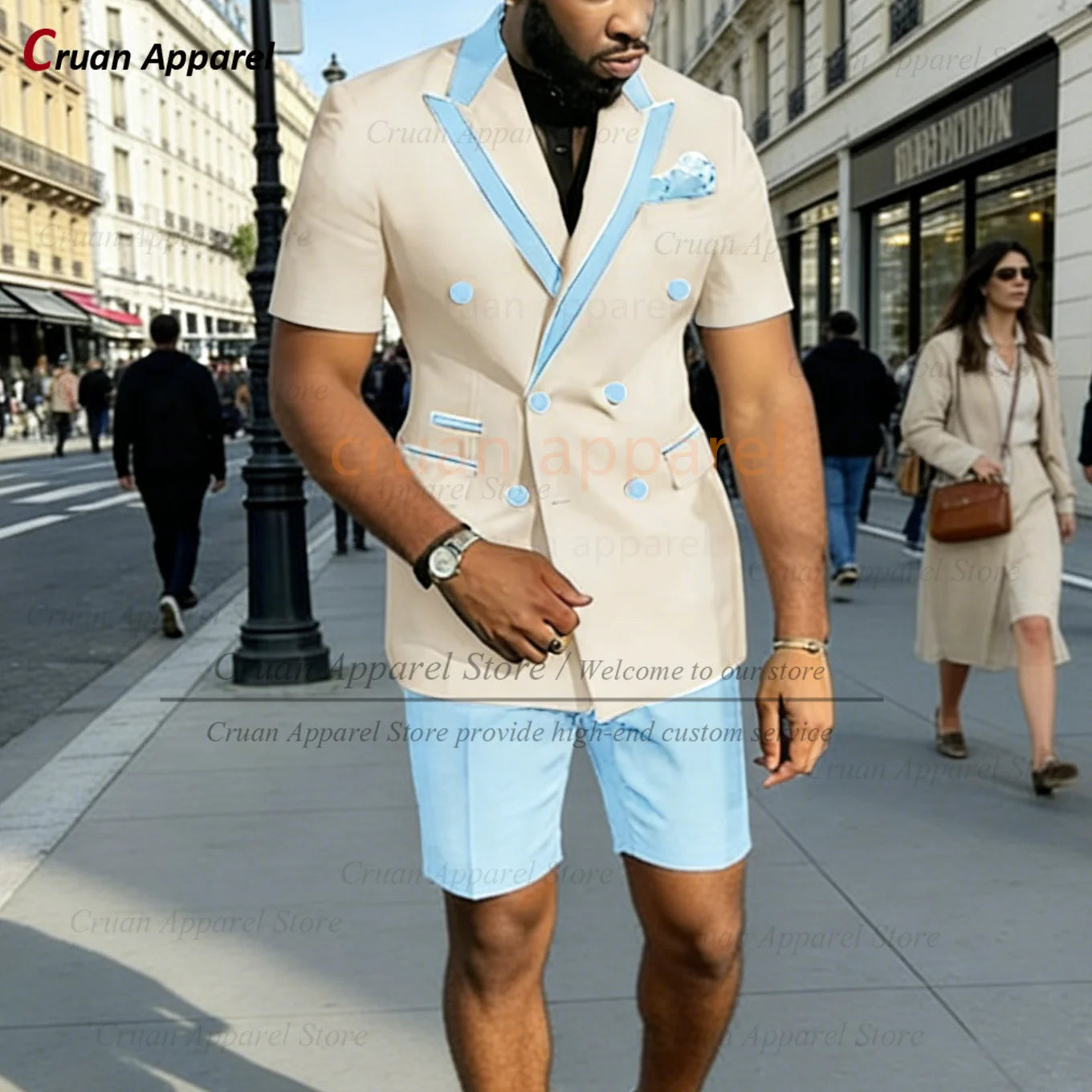 Summer Casual Outfits For Men Birthday Banquet Custom High Quality Blazer Pants 2 Pieces Evening Dinner Fashion Suit Sets