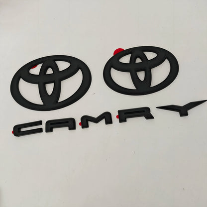 Suitable for 2024 2025 9th Generation Toyota Camry Hood Badge Trunk Badge OVERLAY Modification Gloss Black Matte Black