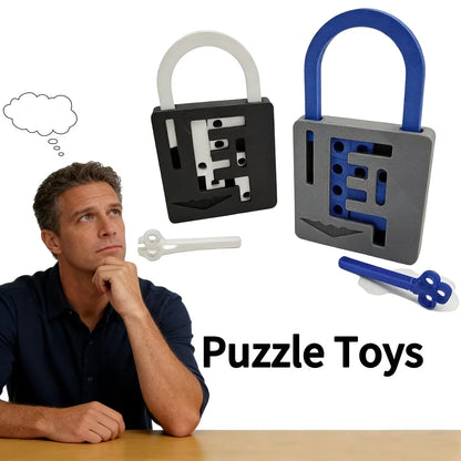 1/2 Pcs Lock Shape Maze Puzzle, Puzzle Relief Puzzle Lock Shape, Creative Relief Tool, Cultivate Thinking, Relieve Stress