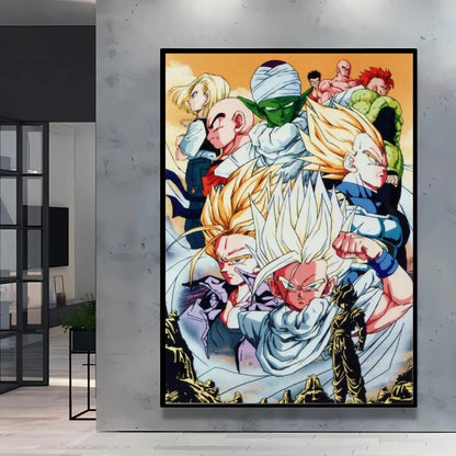 Classic Warm Blood Dragon Ball Posters Anime Pictures Goku Vegeta Son Gohan Wall Art Home Decor Picture Hanging Painting Decor