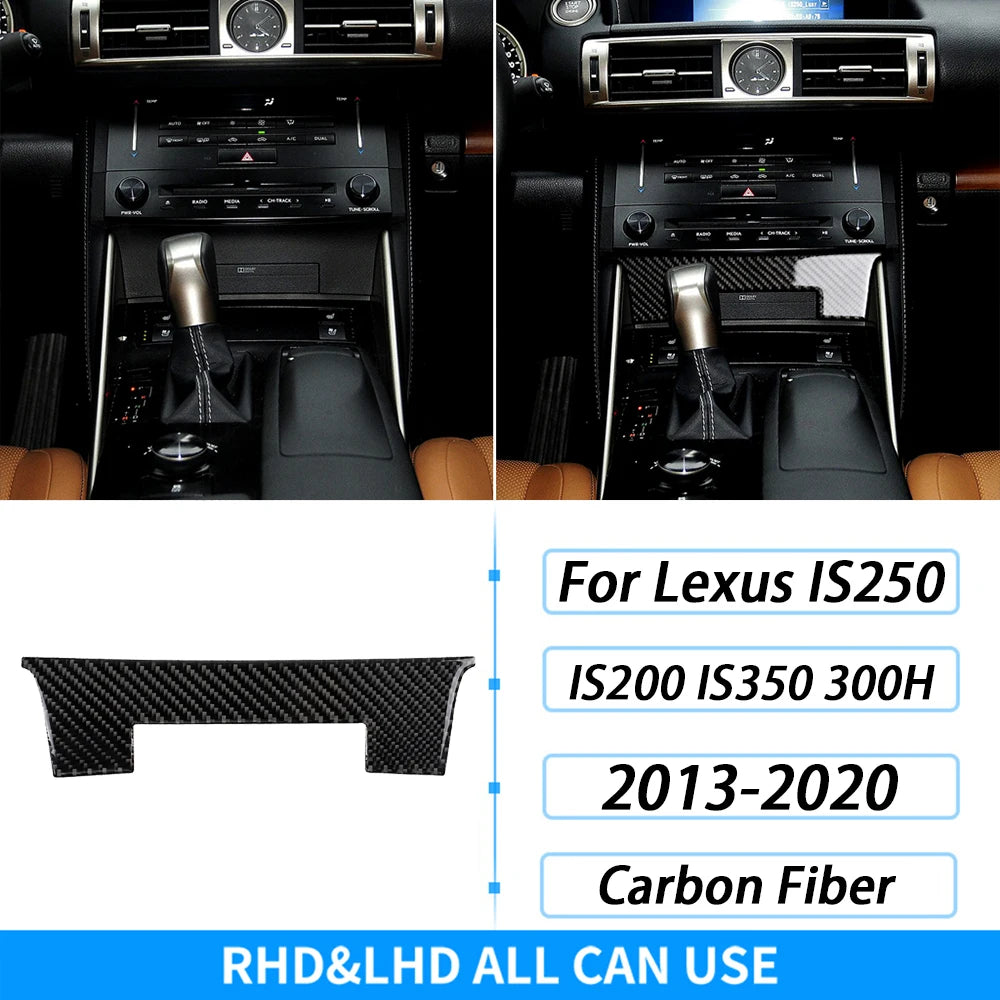 For Lexus IS250 IS350 300H 2013-2019 Carbon Fiber Gear Shift Air Outlet CD AC Window Lift Set Car Interior Accessories Sticker