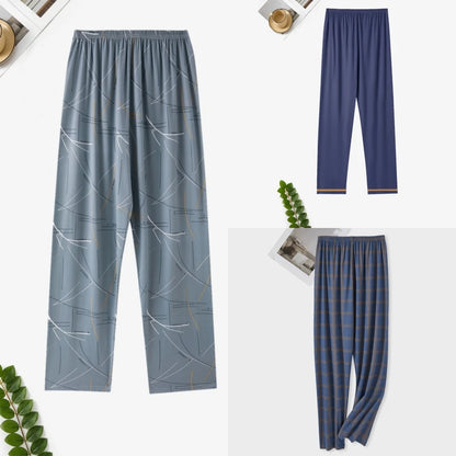 Pajama Pants Men's Pants Autumn and Winter 2025 New Printed Loose Pants Pure Cotton Spring & Fall Home Pants