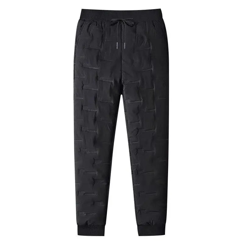 Men's down Pants Winter Outdoor Wear Thickened Extra Large Size High Waist Warm Cold Proof Windproof Cotton Pants