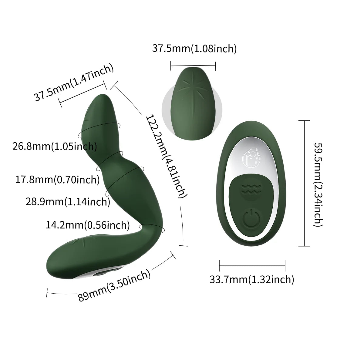 Jissbon Prostate Massager Anal Vibrator Butt Plug Penetration Anal 20 Pleasure Mode Double Anal Vibration Sexy Adult For Men