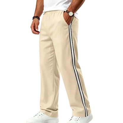 2026 Men Colorful Webbing Straight Sweatpants, Drawstring Loose Joggers For Gym Sports Wholesale EU US