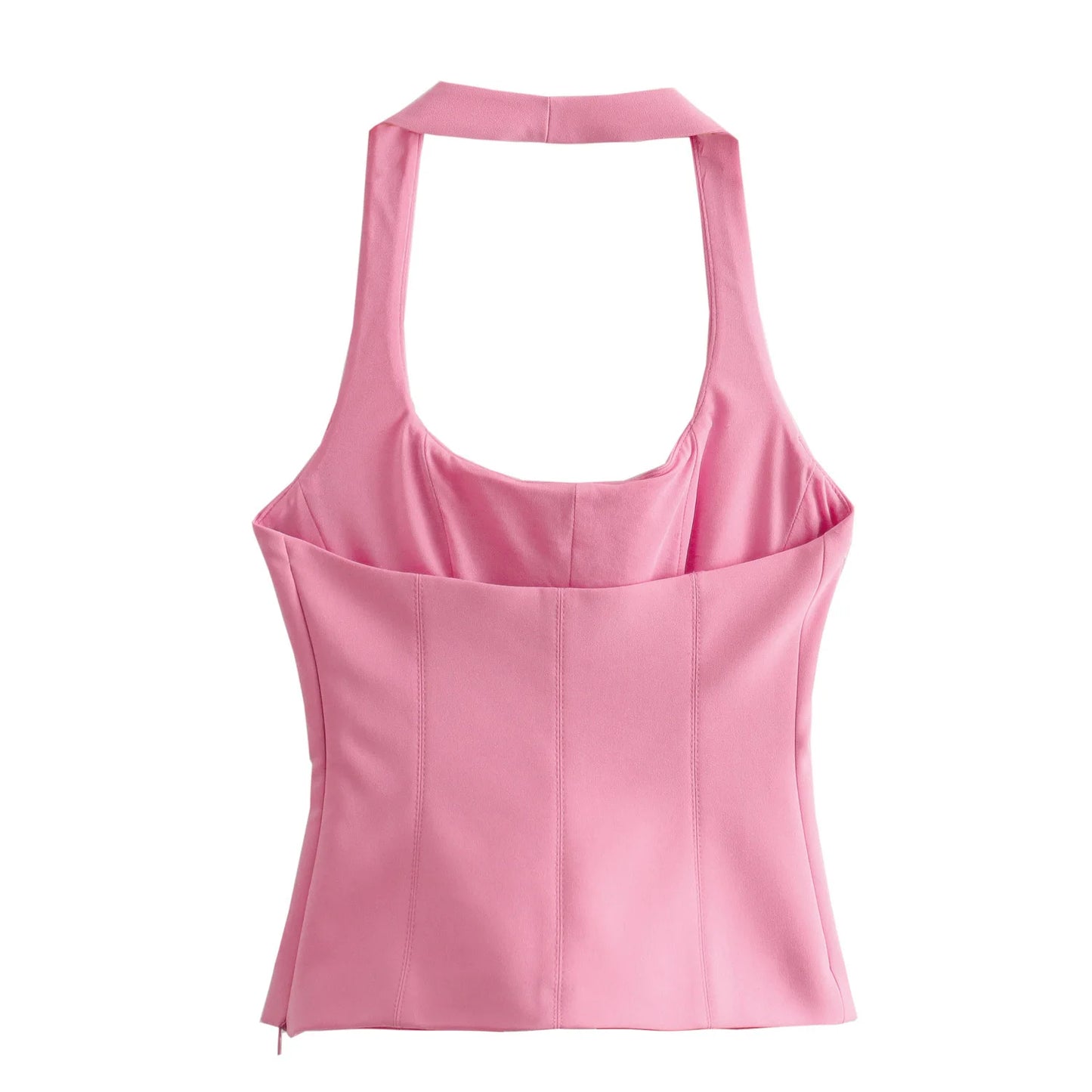 BSAY Women Fashion Summer White Halter Backless O-neck Comfortable Sling Crop Top Chic Female Sexy Streetwear Vest Mujer