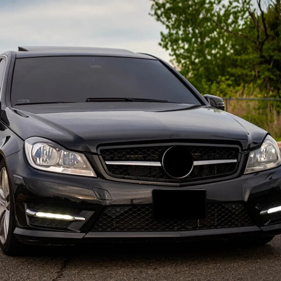 XVIP For Mercedes W204 Grille Benz C-Class C204 S204 2007-2014 C180 C200 C250 C300 C350 Diamond AMG GT Style Front Bumper Grille