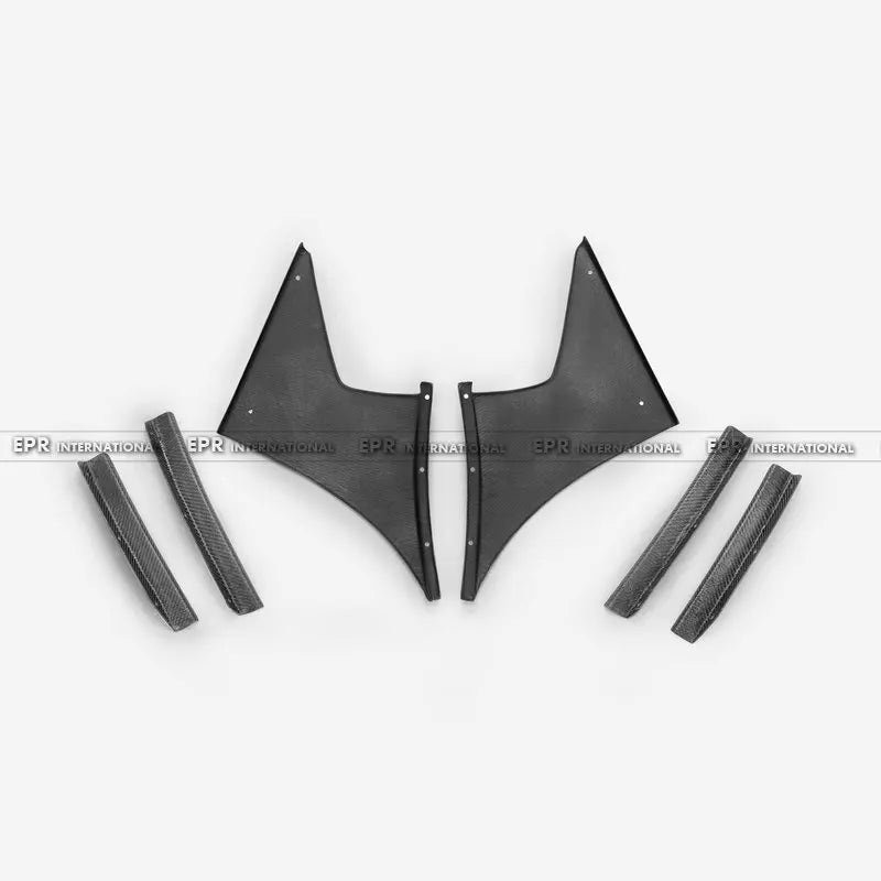 Carbon fiber for 17 onwards Civic Type R FK8 JS-S Type front bumper canard 3 Pcs