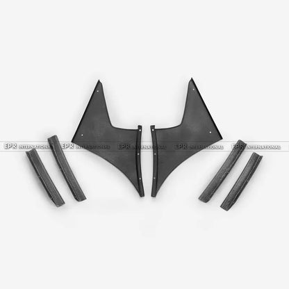 Carbon fiber for 17 onwards Civic Type R FK8 JS-S Type front bumper canard 3 Pcs