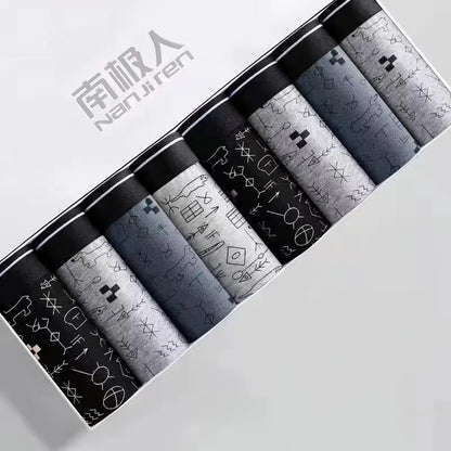 Men Underwear Boxer Shorts Men'S Panties Soft Middle 100% Cotton Male Underpants Man Sexy Boxer Pants Shortsplus Size 8pcs