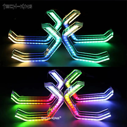 Car headlight Angel Eye F01 F02 F03 F04 RGB dynamic light LED side cover decorative light ring white light Yellow light RGBW