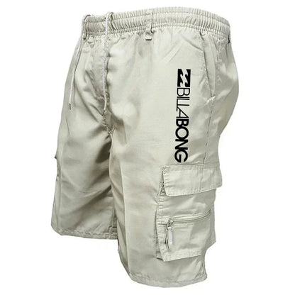 New Men's Fashion Multi-Pocket Cargo Shorts Loose Fit Basketball Sports Shorts Outdoor Running Casual Workwear Shorts