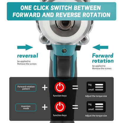 Makita DTW285 Low-Vibration Brushless Wrench For Steel Structure Installation And Factory Equipment Assembly Power Tools