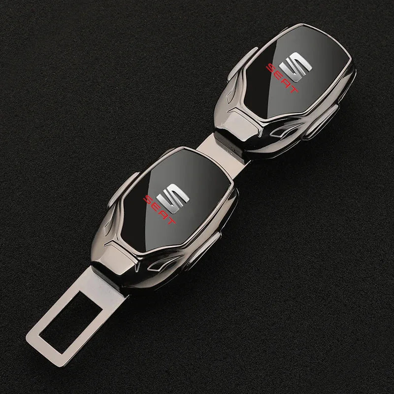 For Seat Leon FR Cupra Ateca Ibiza Arona Tarraco Alhambra Metal Car Seat Belt Clip Extension Plug Seatbelt Extender Accessories