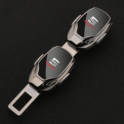 For Seat Leon FR Cupra Ateca Ibiza Arona Tarraco Alhambra Metal Car Seat Belt Clip Extension Plug Seatbelt Extender Accessories
