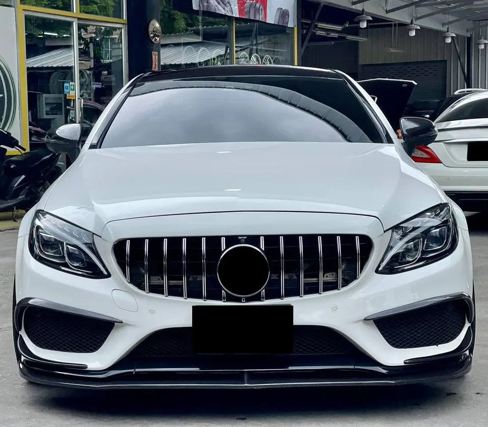 XVIP GTR Style Front Racing Grille For Mercedes Benz C-Class W205 2015-2018 C180 C200 C300 Chrome Diamonds Style Bumper Grilles