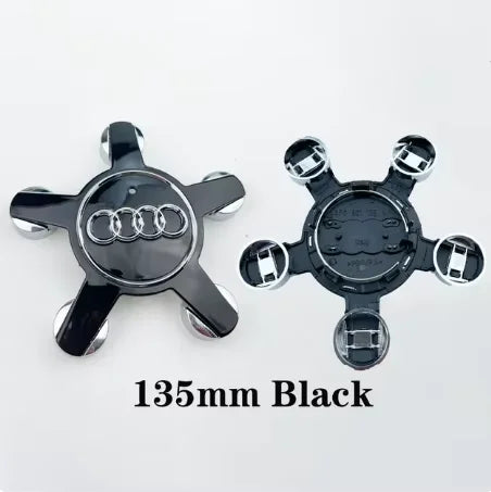 4pcs Audi Wheel Center Cap Hub Covers 60mm-135mm Car Styling Badge Auto Accessories Compatible with A3 A4 A5 A6 A7 S4 Q7 Q3
