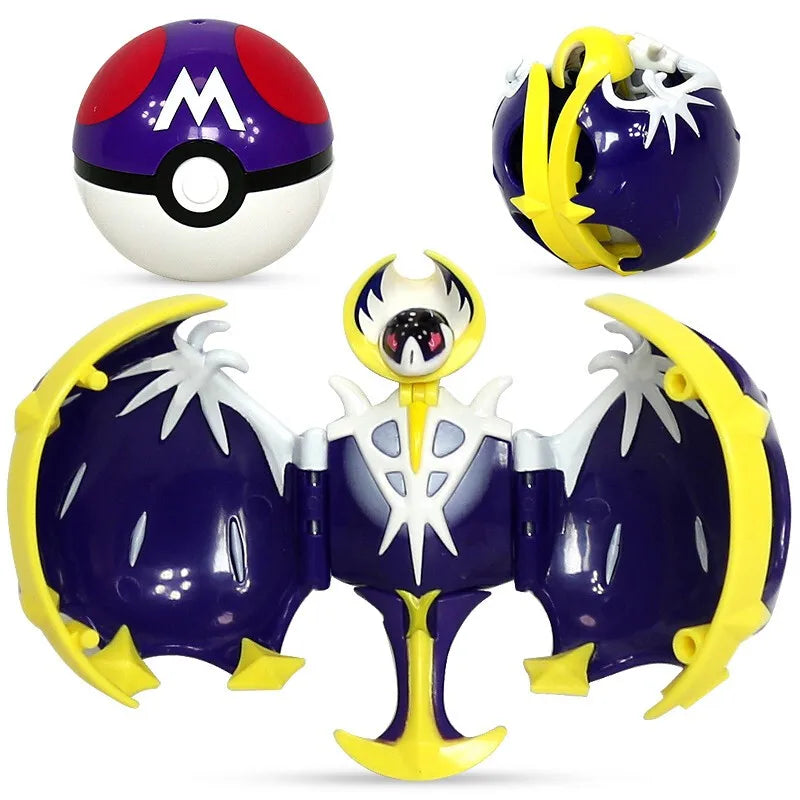 Pokemon Pokeball Figure Pikachu Dragonite Lapras Psyduck Mewtwo Gyarados Solgaleo Lunala Eevee Poke Ball Toy Kids Birthday Gift