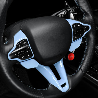 For Hyundai Veloster JS N 2019-2023 i30 N /CN7 N 2024 2025 Car Steering Wheel Button Frame Chin Decoration Cover Trim