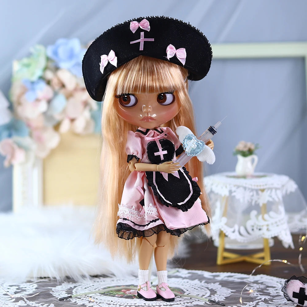 ICY DBS Blyth Doll BJD Joint Body Tan Skin Toothed Mouth Set Doll 1/6 30cm Girl Gift Anime SD