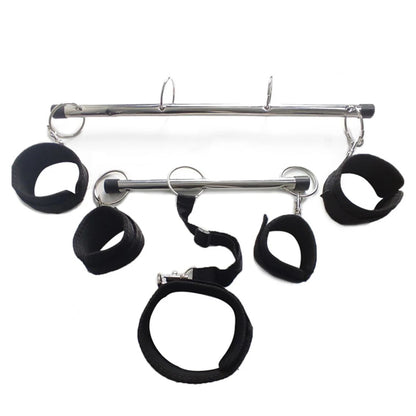 Sex Spreader Bar Adult Handcuff BDSM Leg Restraint Collar Neck Leash Couple SM Slave Erotic Games Steel Bar Spreader Sex Toy Kit
